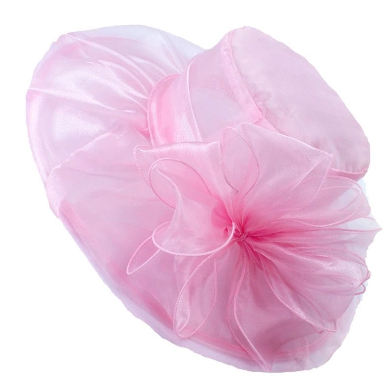 3 Pieces Women's Exaggerated Lady Vacation Solid Color Flower Big Eaves Sun Hat