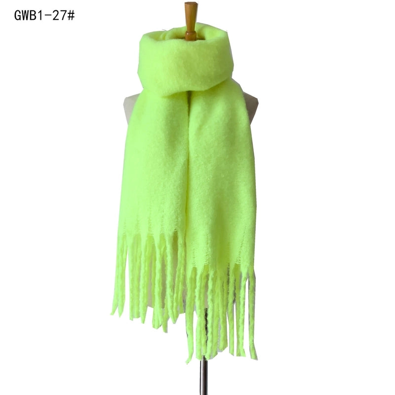 Women's Vintage Style Solid Color Polyester Scarf