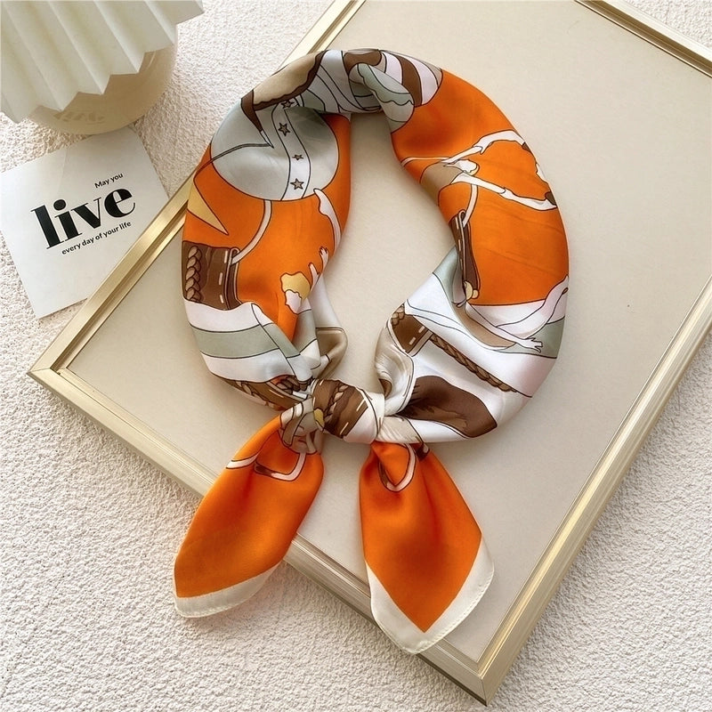 Unisex Sweet Silk Printing Silk Scarf
