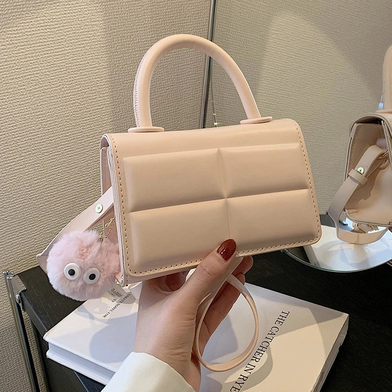 Women's Small Pu Leather Solid Color Streetwear Square Magnetic Buckle Shoulder Bag Handbag Crossbody Bag