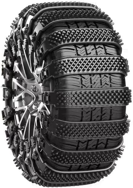 REUSABLE UNIVERSAL ADJUSTABLE SNOW TIRE CHAINS FOR WINTER SAFETY (10 PIECES)