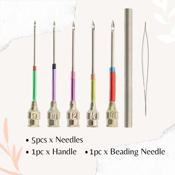 🔥HOT SALE-49 % OFF 🌈 Easy Stitch Embroidery Stitching Punch Needles Set-🌈BUY 2 SETS GET 2 SETS FREE NOW!