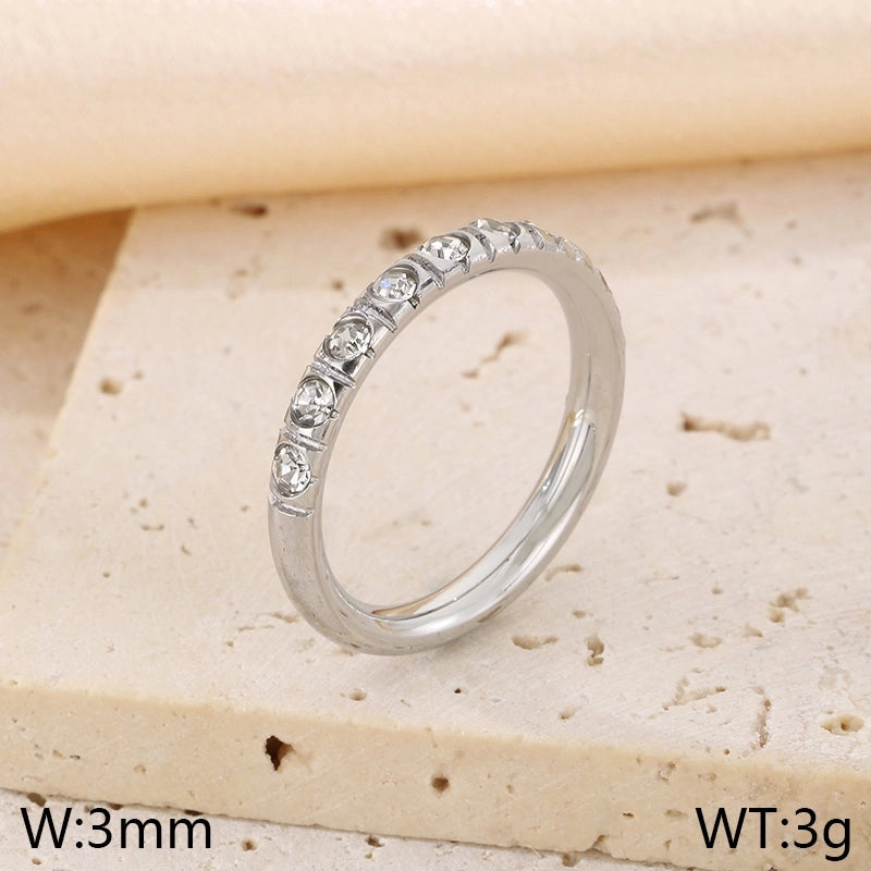 Vintage Style Minimalist Classic Style Geometric 304 Stainless Steel 18K Gold Plated Rings