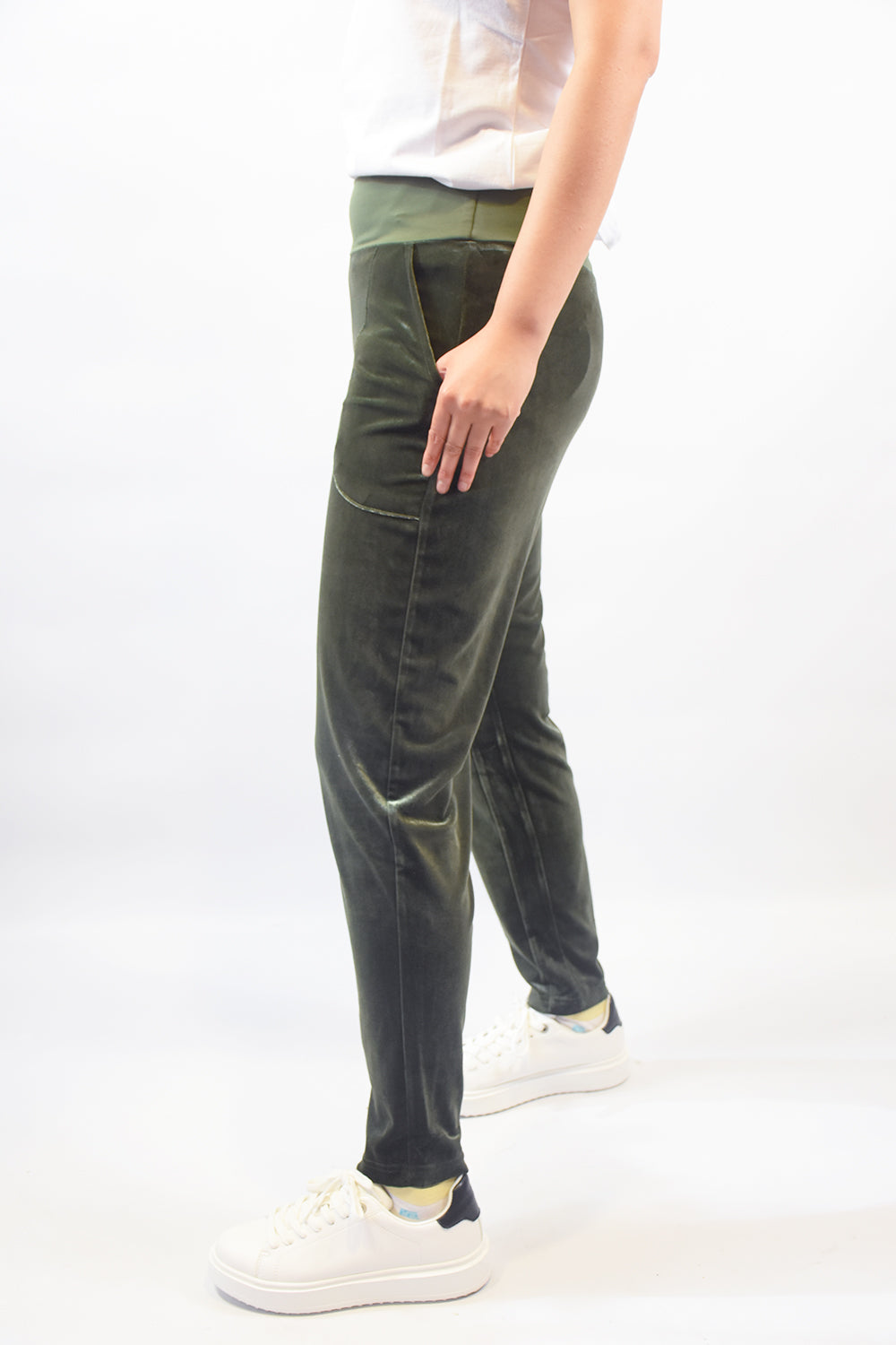 Vesta Velvet Pants - Moss - SALE