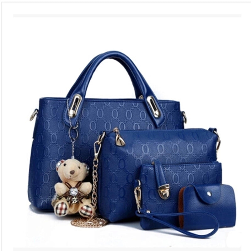 Women's Medium Summer Pu Leather Fashion Bag Sets
