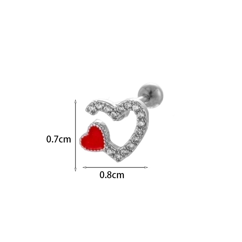 Ear Cartilage Rings & Studs Geometric Copper Plating Artificial Gemstones