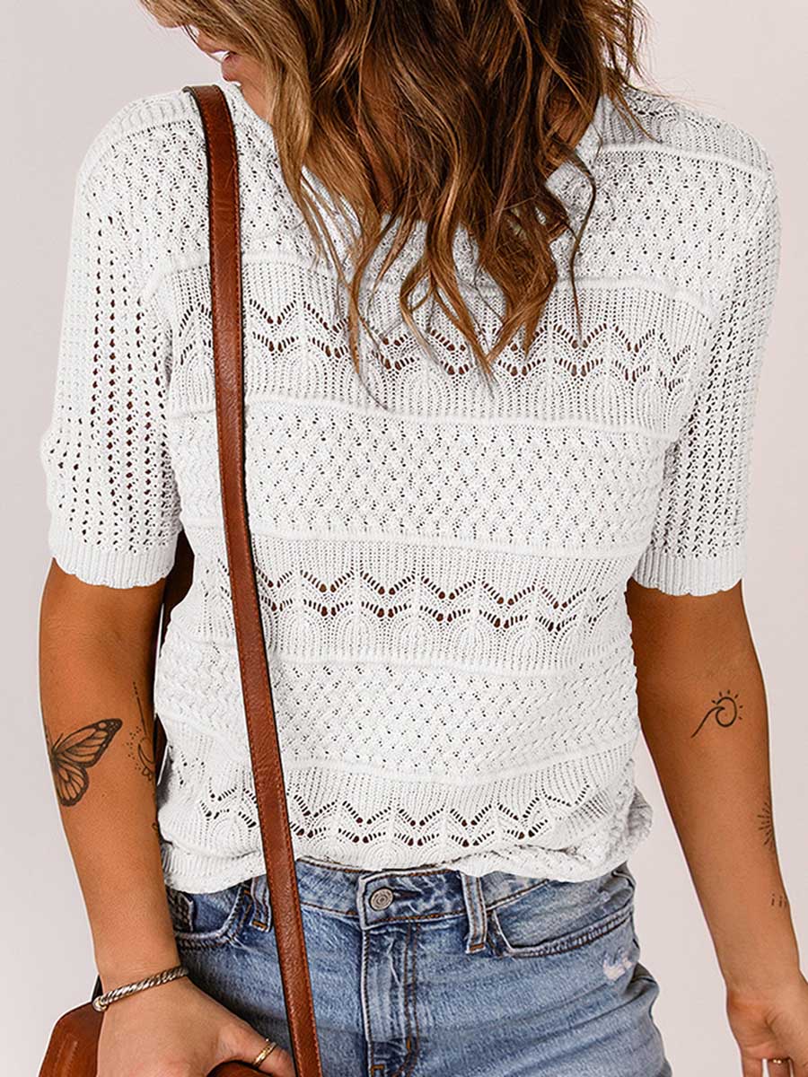 Round neck pullover bottom shirt