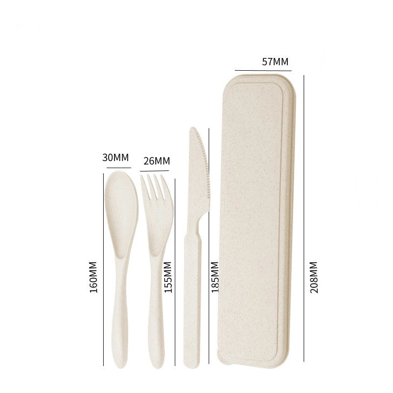 Casual Solid Color Wheat Straw Tableware 1 Set