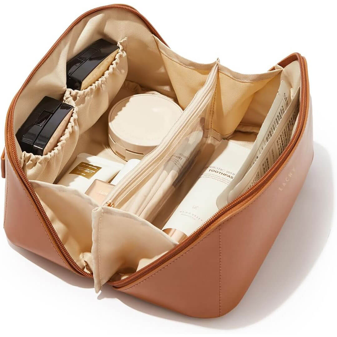 Portable Makeup Leather Bag