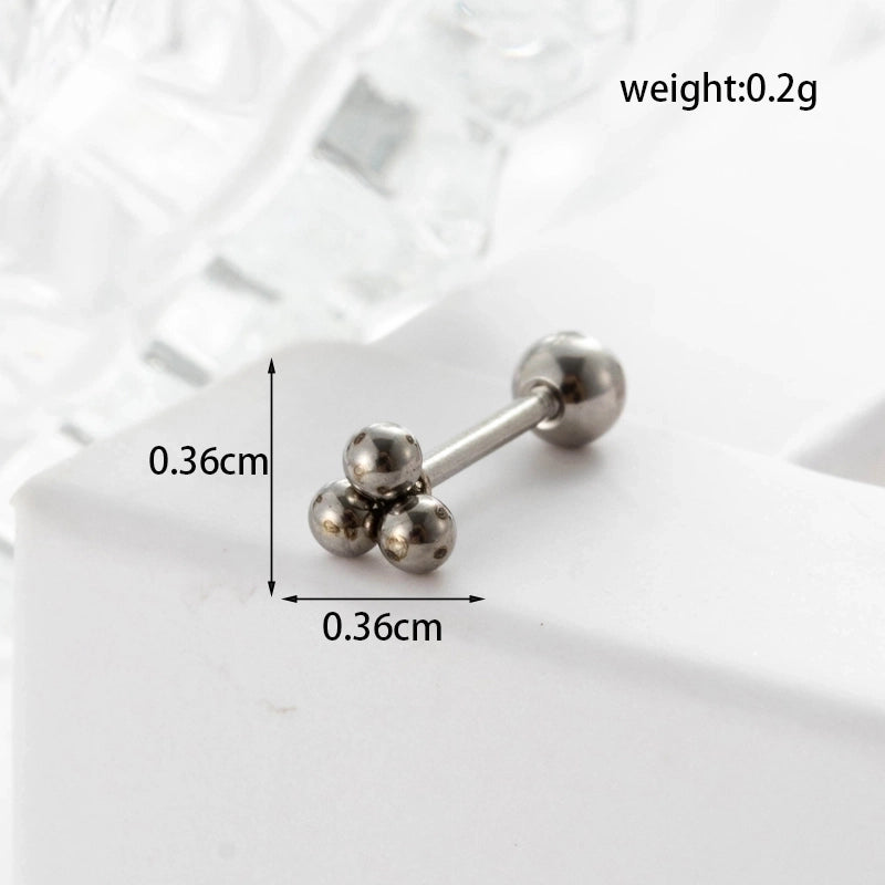 Ear Cartilage Rings & Studs Geometric 316L Stainless Steel  Plating