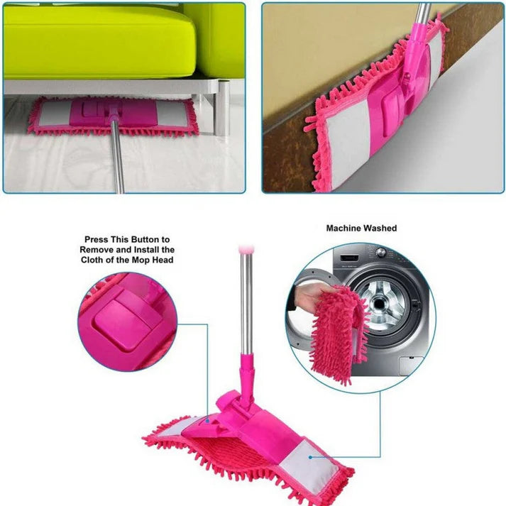 Microfibre Flat Mop With Long Handle