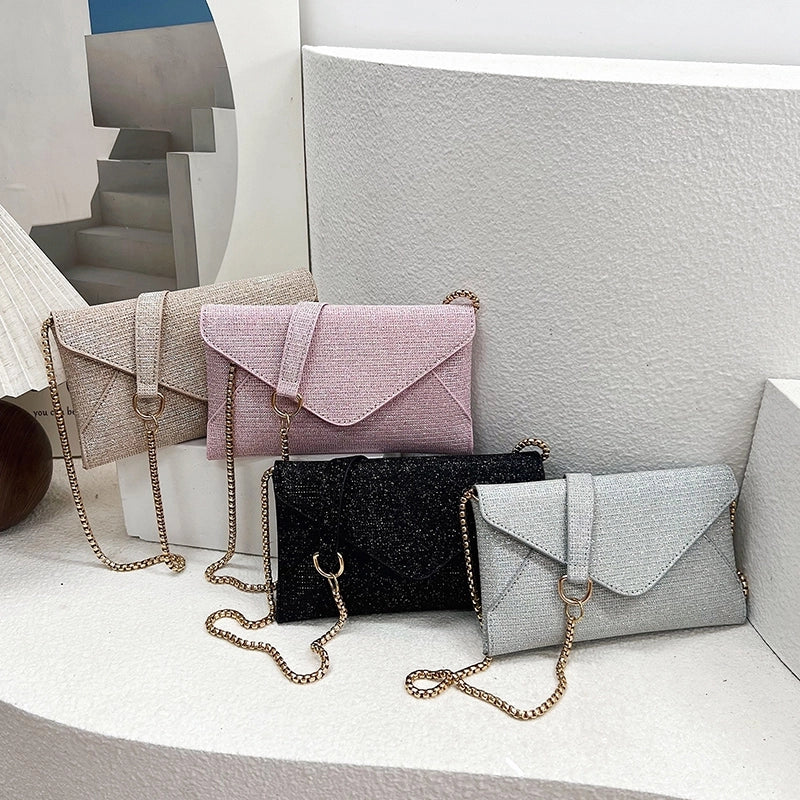 Women's Pu Leather Solid Color Streetwear Square Magnetic Buckle Shoulder Bag Crossbody Bag