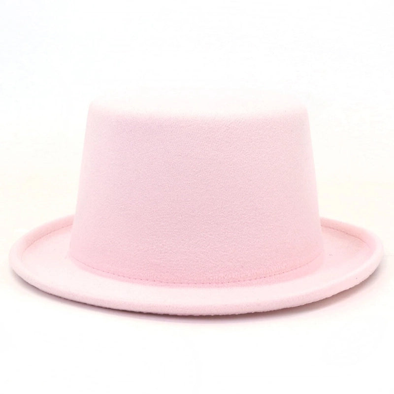 Autumn And Winter New Gentleman Hat Men's Black Felt Top Hat Stage Performance Catwalk Show Magician High Top Woolen Hat