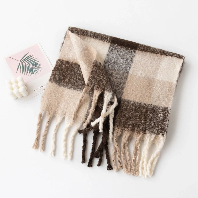 Women's Modern Style Classic Style Lattice Polyester Scarf
