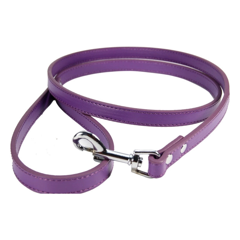 Simple Solid Color Pet Dog Cat Anti-lost Pu Leather Hand Holding Rope