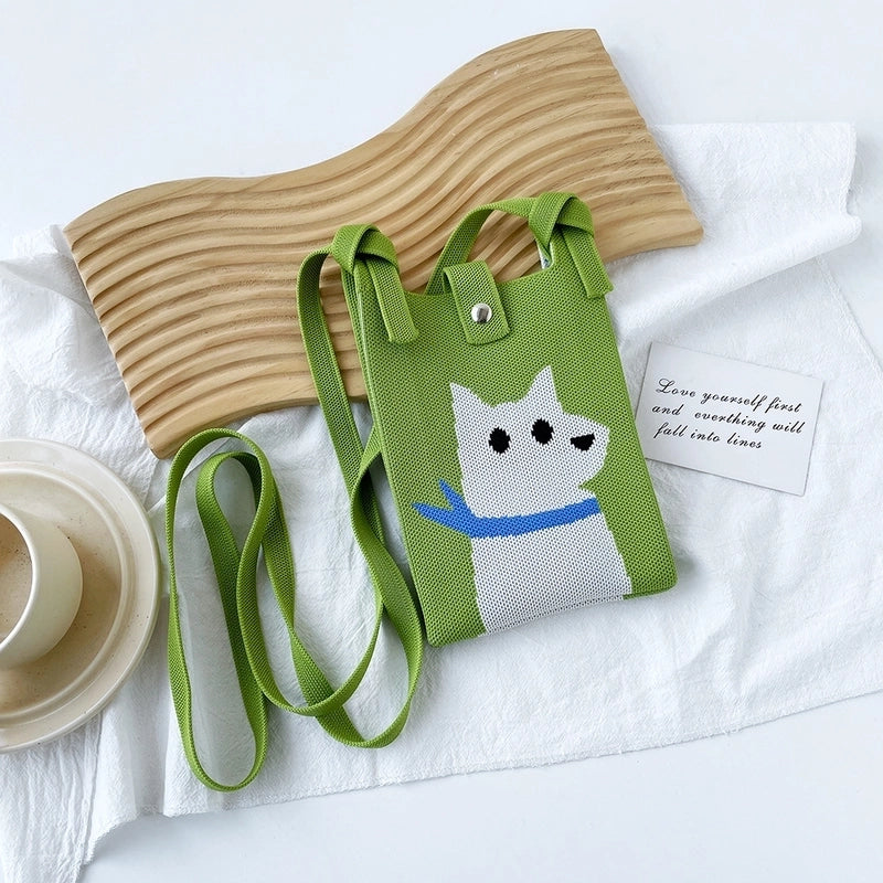 Women's Small Polyester Cartoon Heart Shape Basic Vintage Style Square Open Phone Wallets