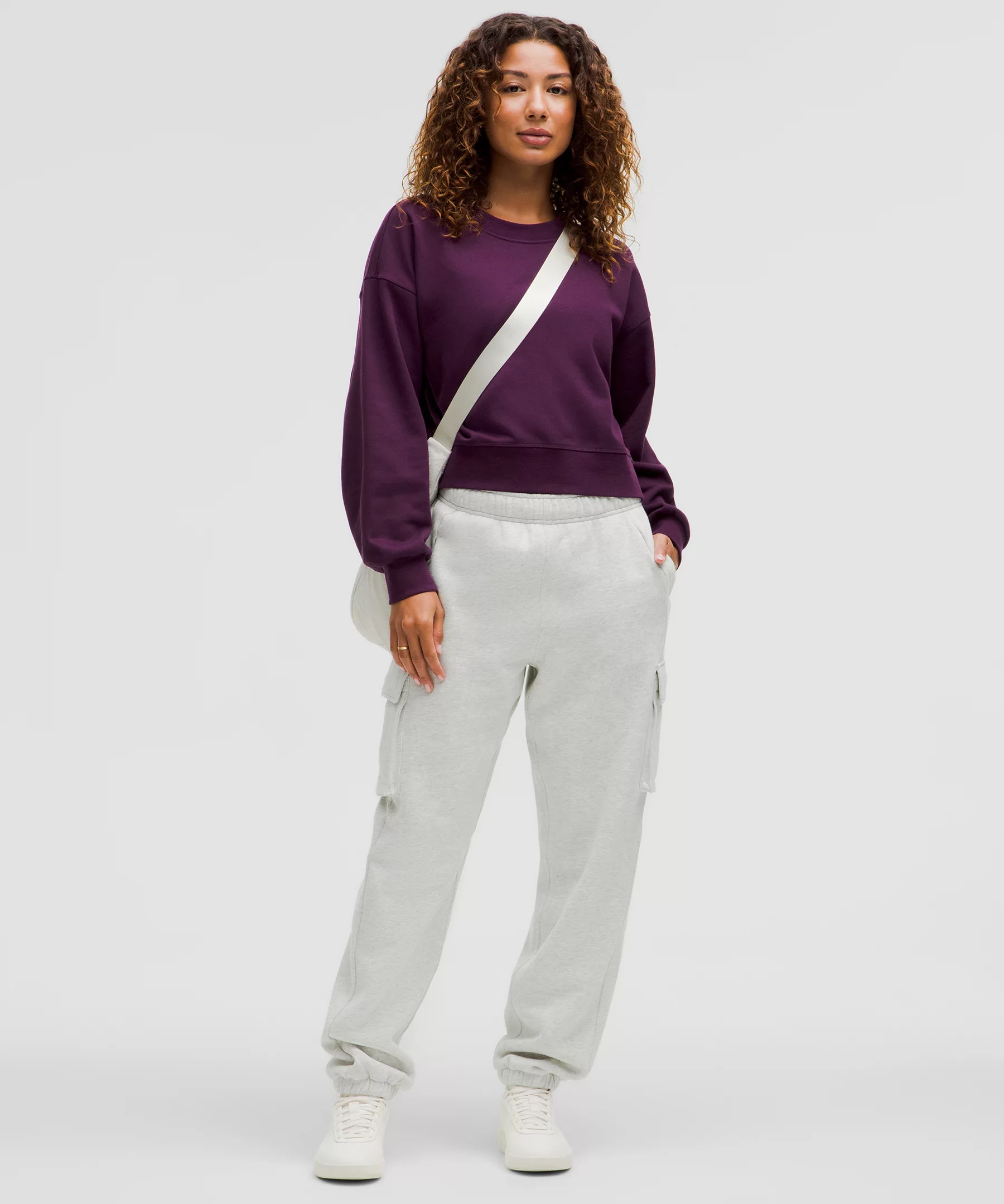 Perfectly Oversized Cropped Crew French Terry