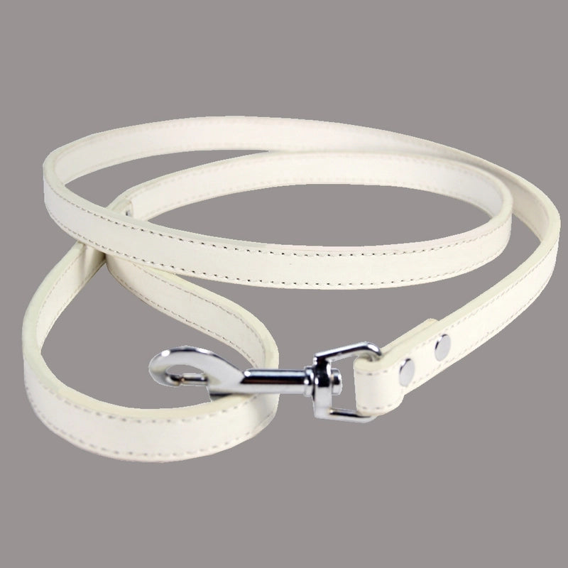 Simple Solid Color Pet Dog Cat Anti-lost Pu Leather Hand Holding Rope