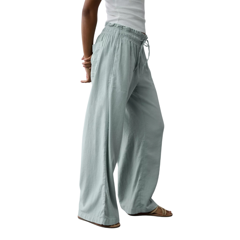 Dreamy Drape Linen Blend Pull On Pant