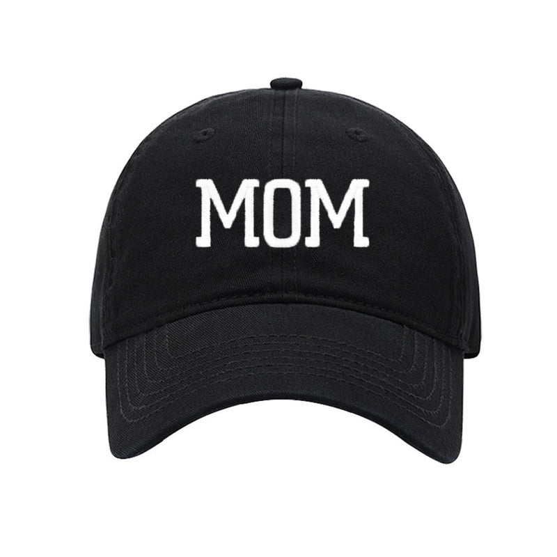 Women's Mama Minimalist Solid Color Patchwork Flat Eaves Baseball Cap