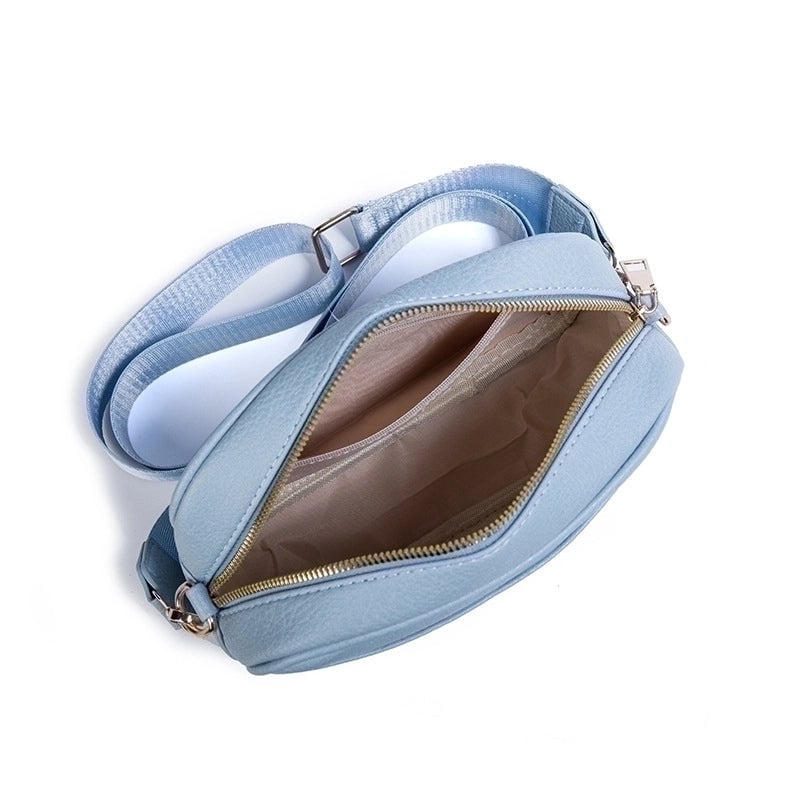 Women's Small Pu Leather Solid Color Basic Square Zipper Crossbody Bag