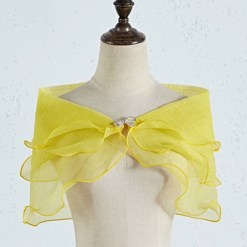Women's Sweet Solid Color Bow Knot Polyester Shawl