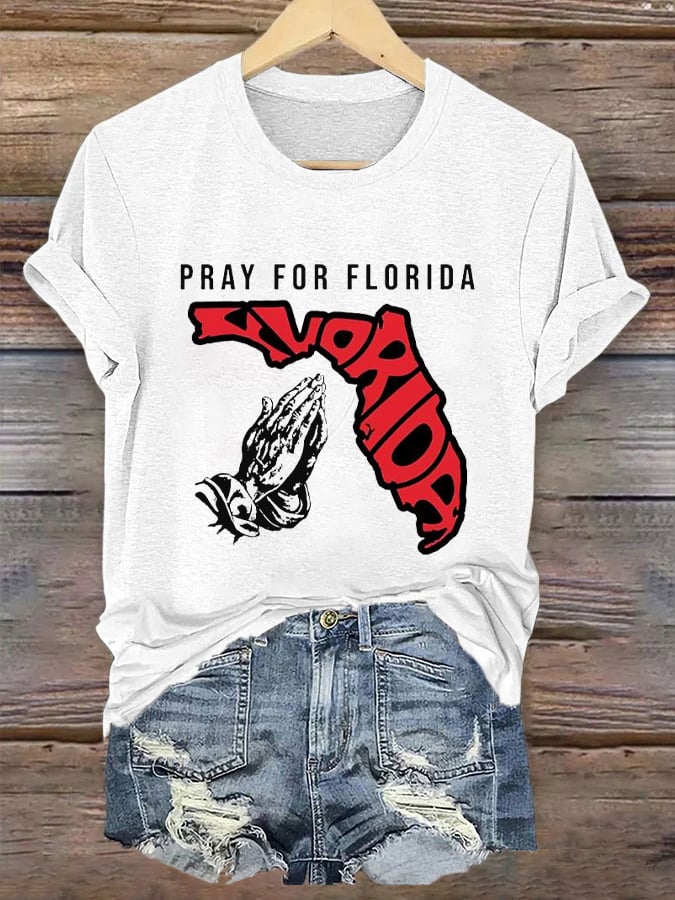 Women's 'Pray for Florida' Print T-Shirt