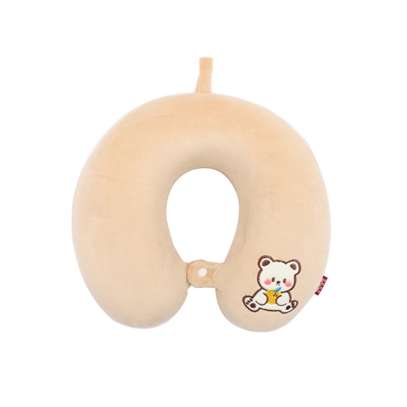 Cartoon Memory Cotton U-shaped Pillow Leisure House Travel Office Neck Pillow Slow Rebound Aircraft Travel Neck Pillow
