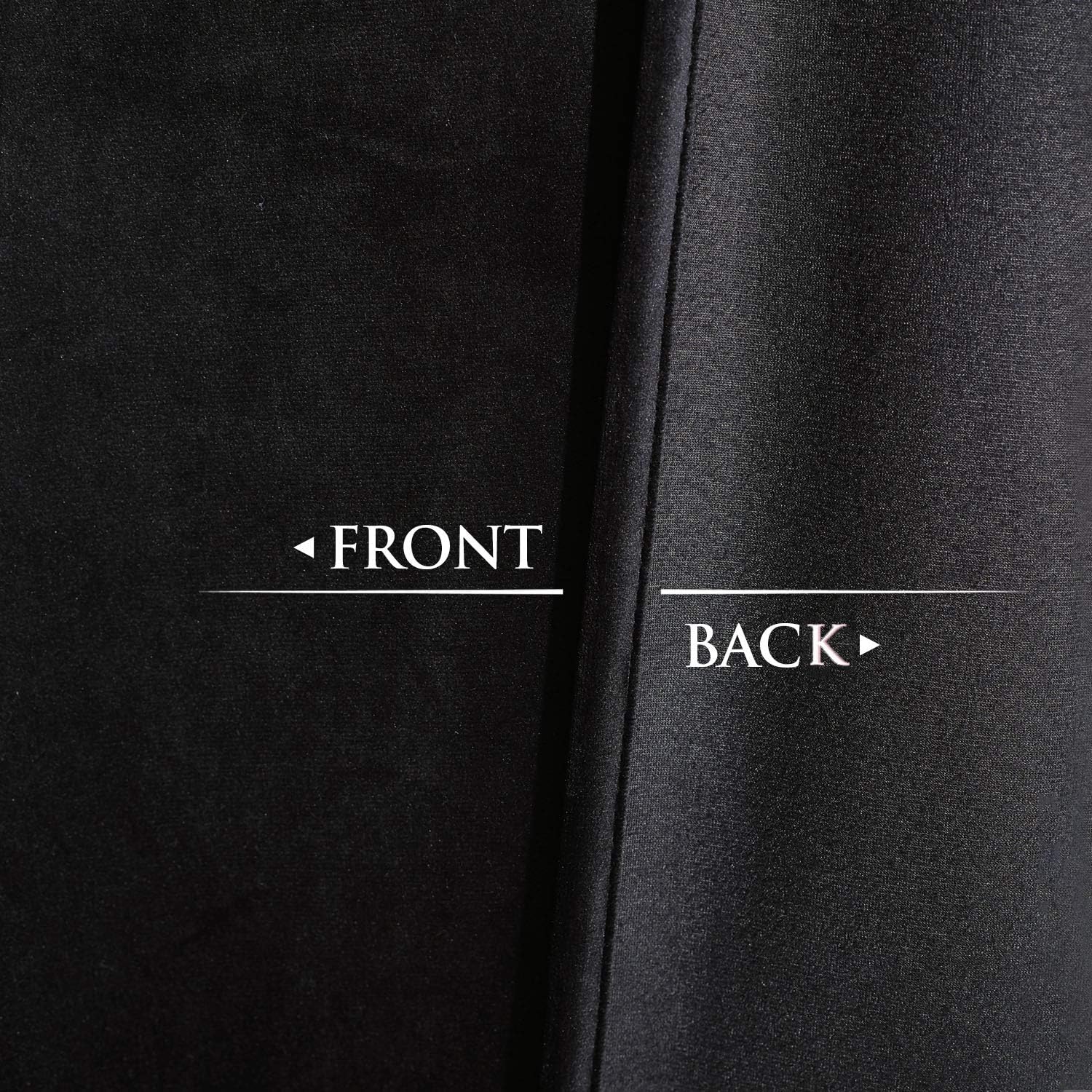 Black-Velvet Window Curtains (Ultra Soft)