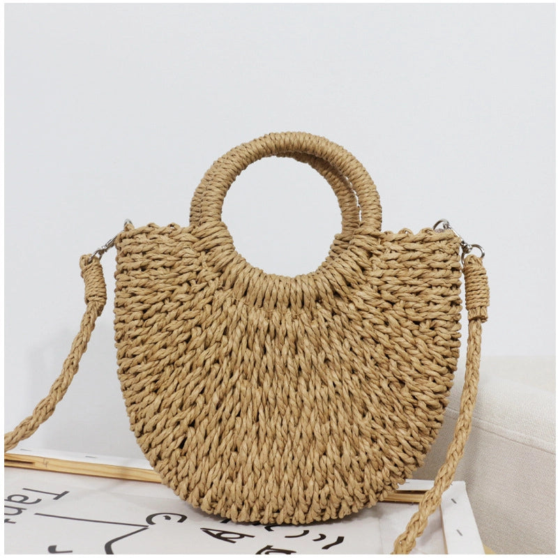 Women's All Seasons Straw Elegant Beach Classic Style Shoulder Bag Handbag Straw Bag