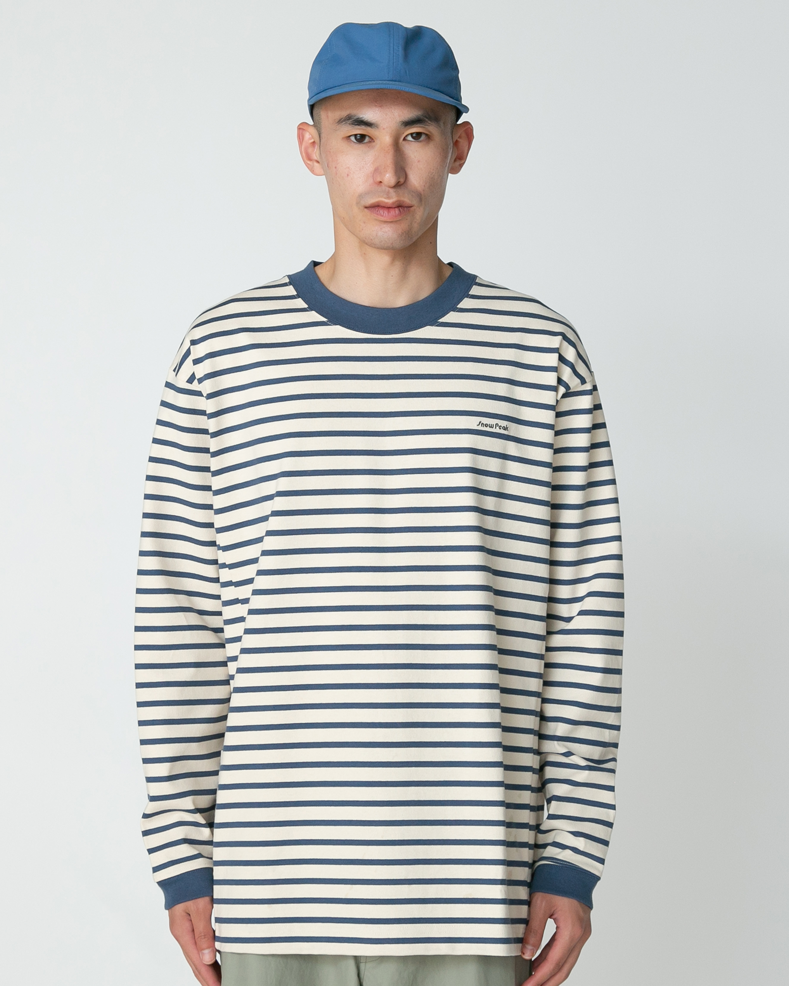 Heavy Cotton Border Long Sleeve T-Shirt