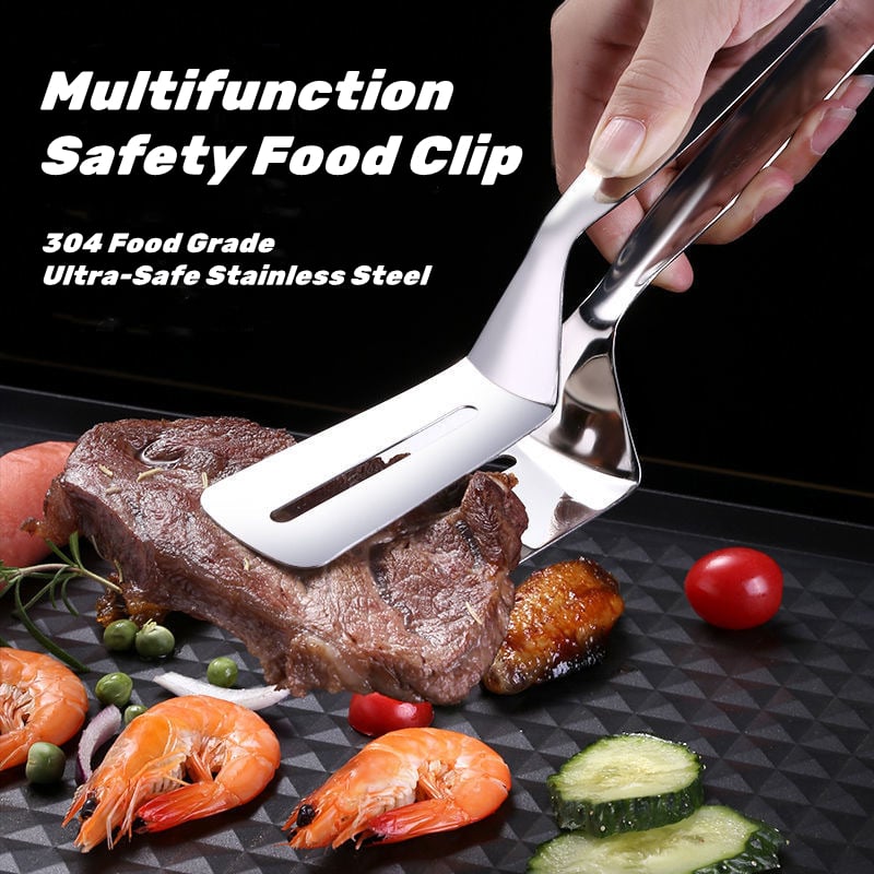 Multifunctional steak tongs