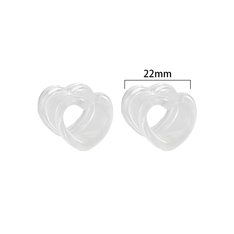 Minimalist Heart Shape Arylic Auricle 1 Pair