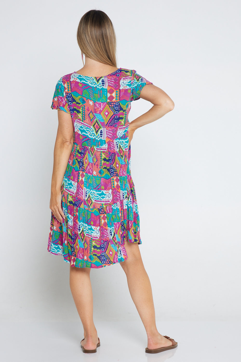 Kimberly Petite Dress - Summer Aztec