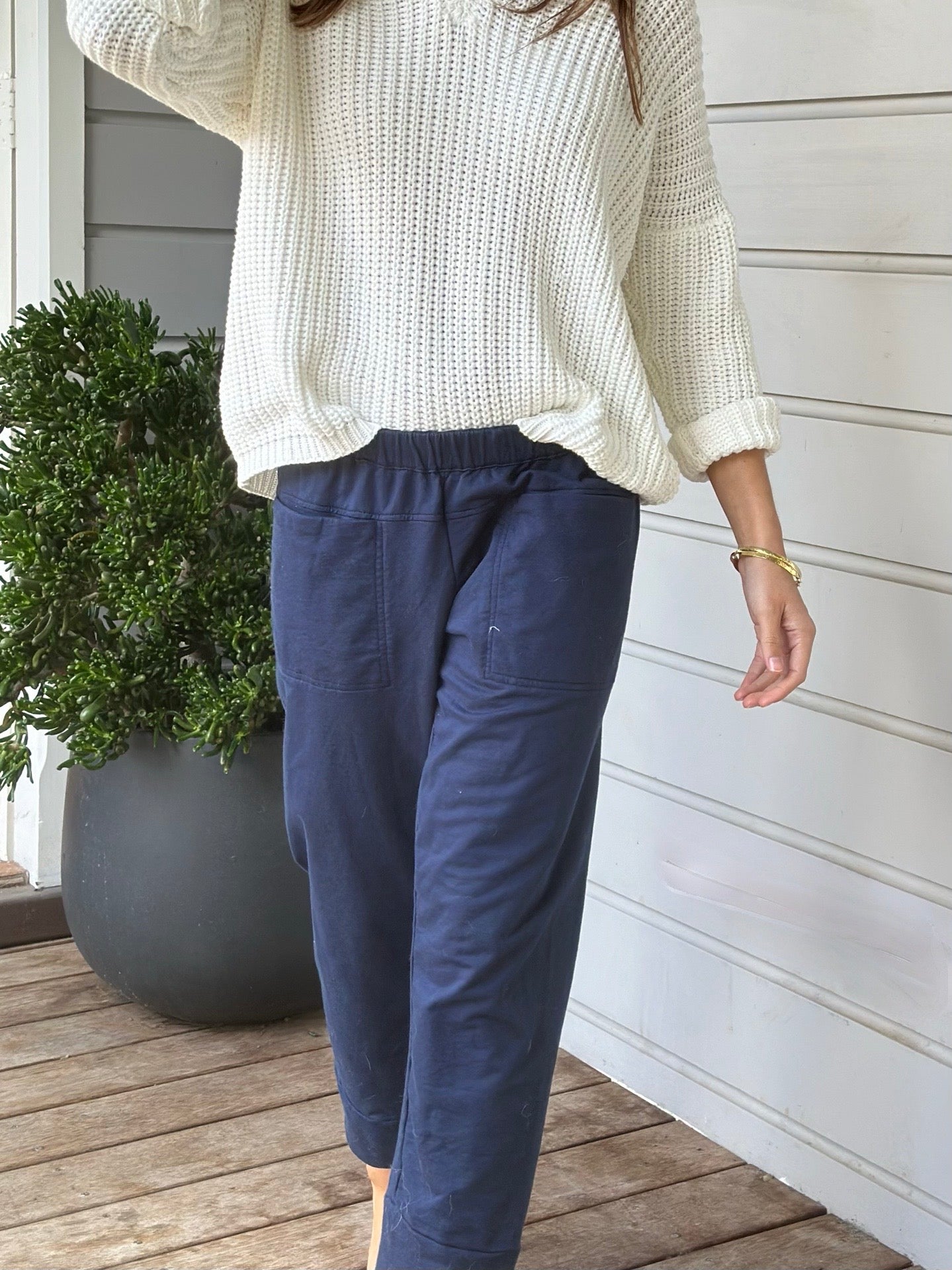 darcy capri pants-navy knit