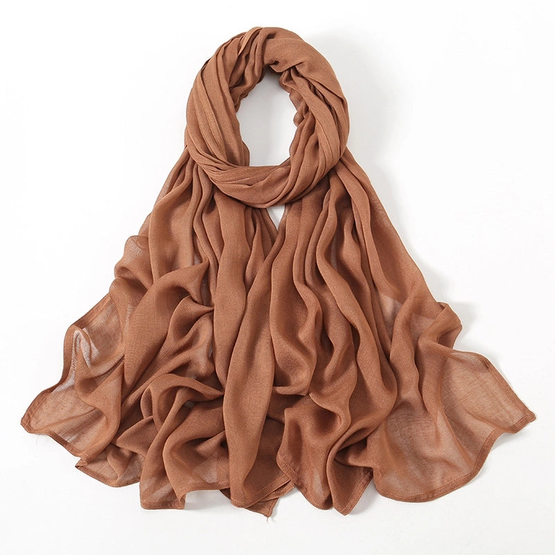 Women's Elegant Minimalist Solid Color Rayon Kerchief
