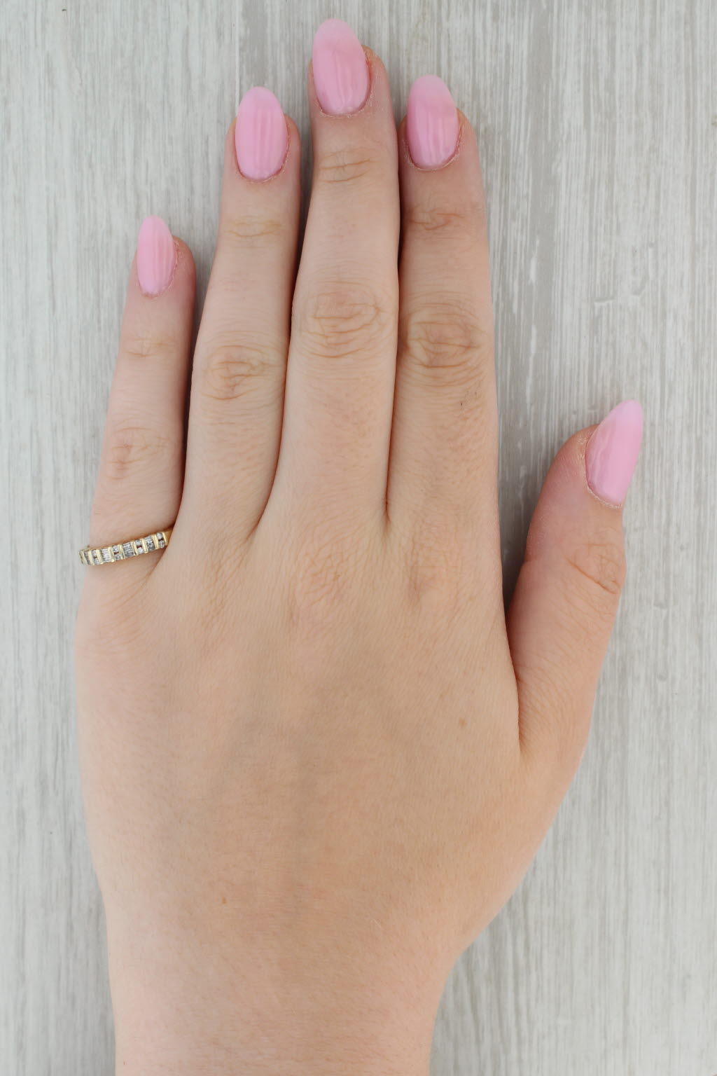 0.25ctw Diamond Stackable Ring 10k Yellow Gold Size 7 Wedding Anniversary Band