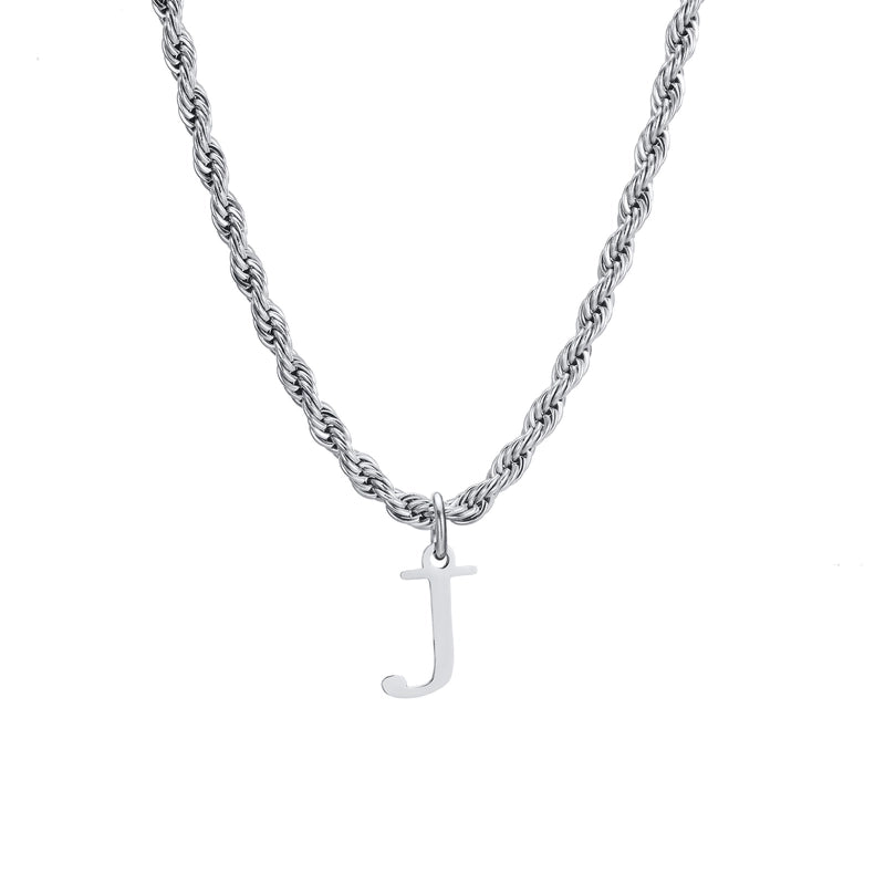 Minimalist Letter Stainless Steel Gold Plated Pendant Necklace