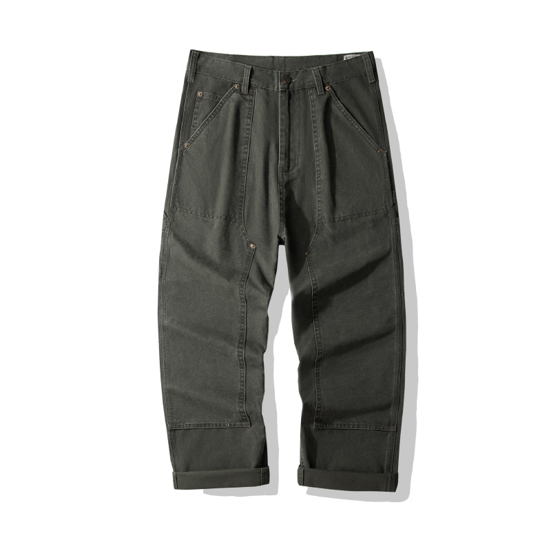 Men's Casual Striped Canvas Cargo Pants