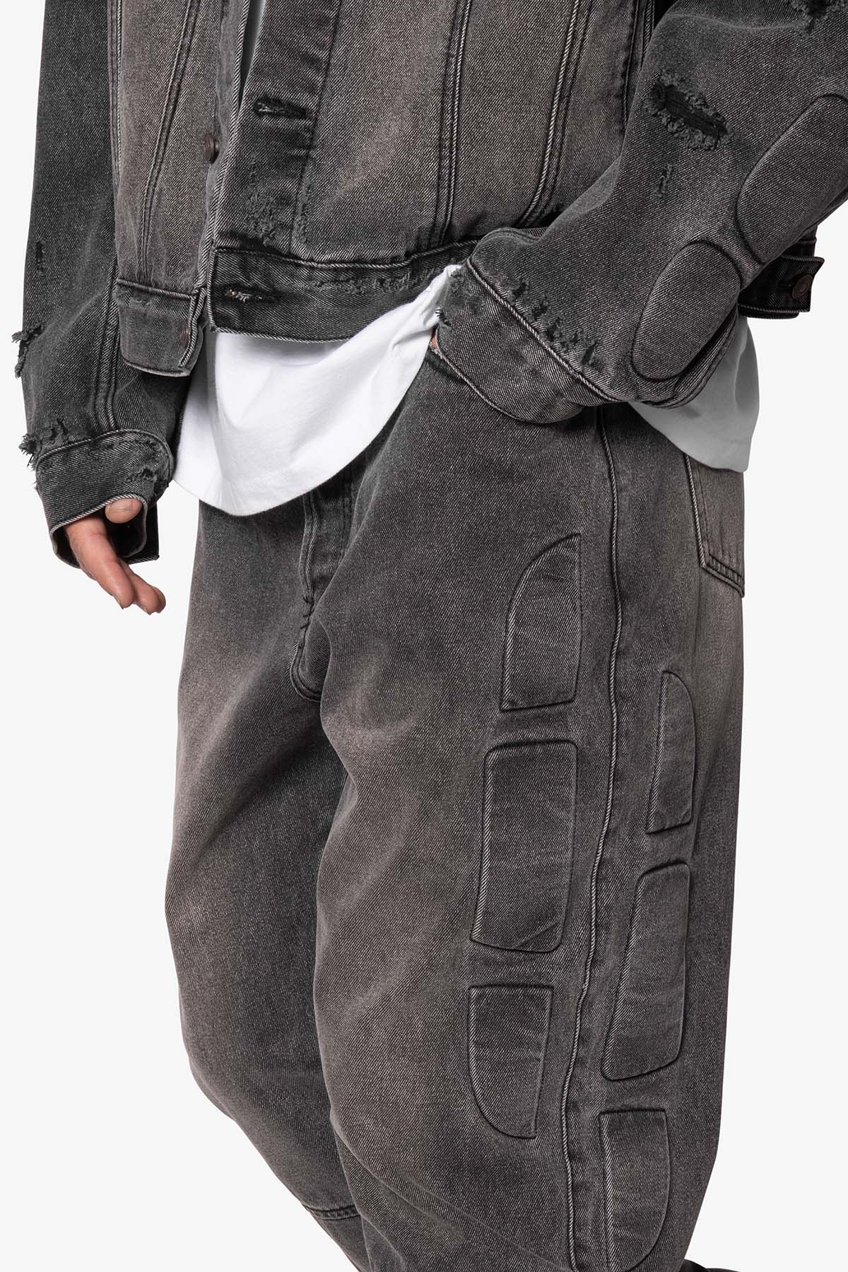 Ultra Baggy Moto Denim - Black