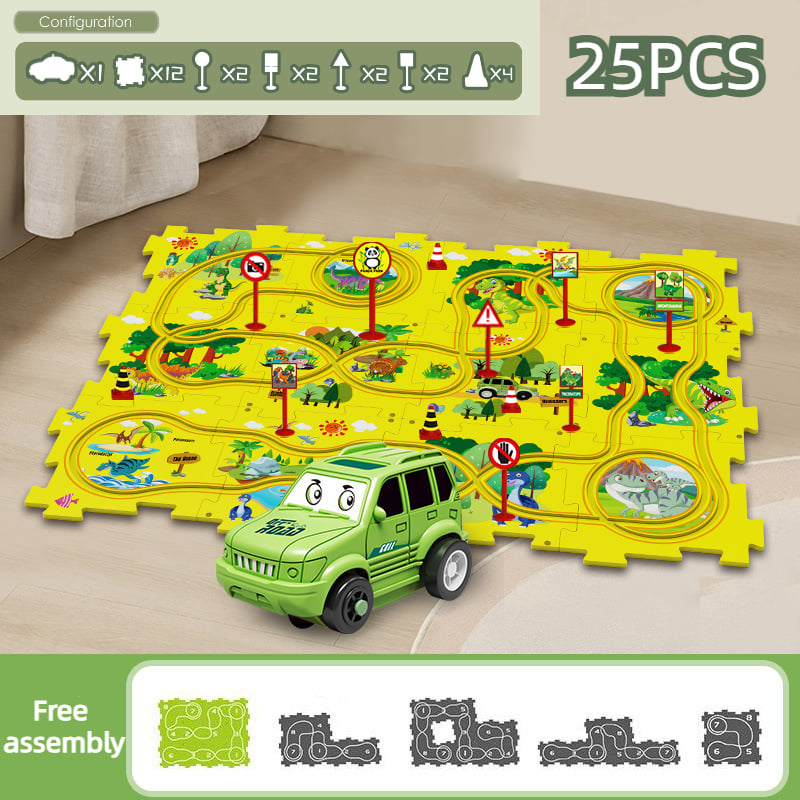 🎅Xmas Hot Sales - 49% OFF🔥Children's Educational Puzzle Track Car Play Set