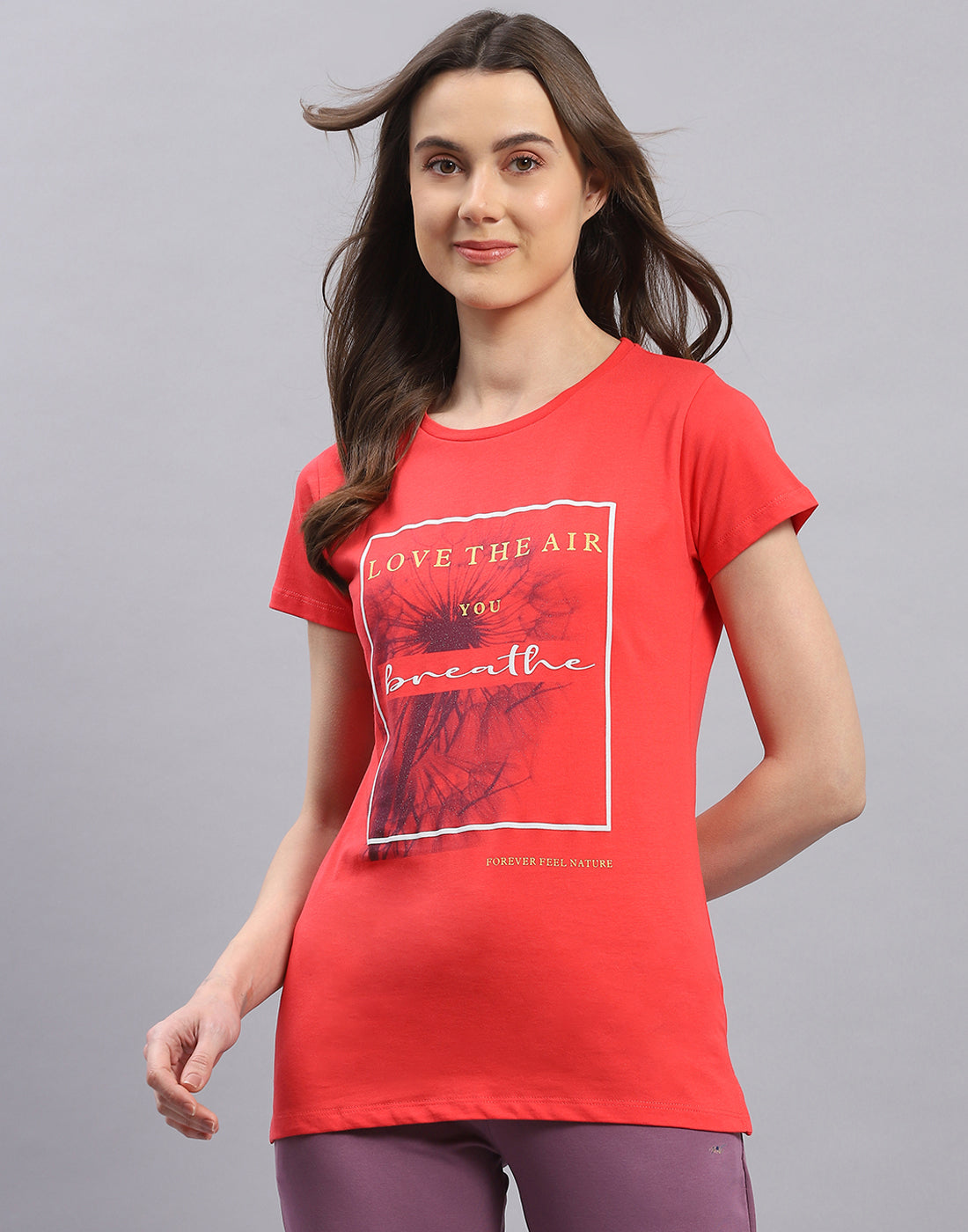 Women Red & Yellow Printed Round Neck Half Sleeve Top 2 Pc Set