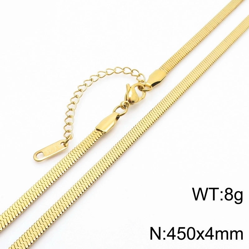 Minimalist Geometric 304 Stainless Steel 18K Gold Plated Necklace