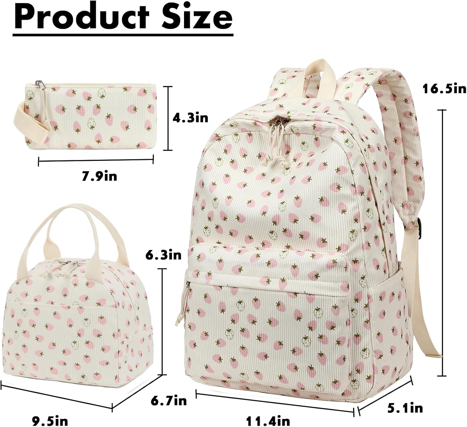 Bluboon School Backpack Teens Girls Boys Kids School Book Bags with Lunch Box Pencil Bag