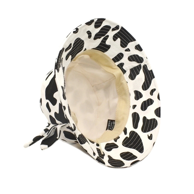 Women's Casual Streetwear Cow Pattern Printing Flat Eaves Bucket Hat