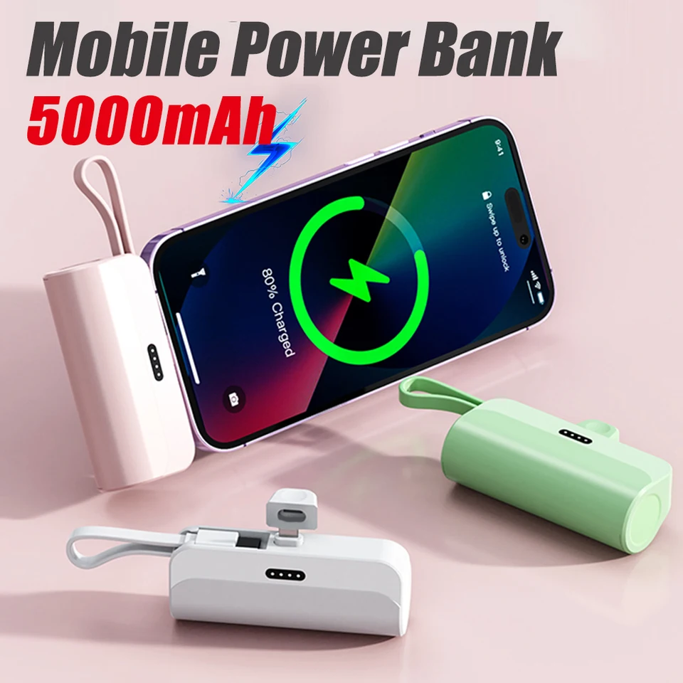 Power Bank 10000mAh Portable Charger Fast Charge Phone Spare External Battery Mini PoverBank For iPhone16 Xiaomi Samsung Huawei