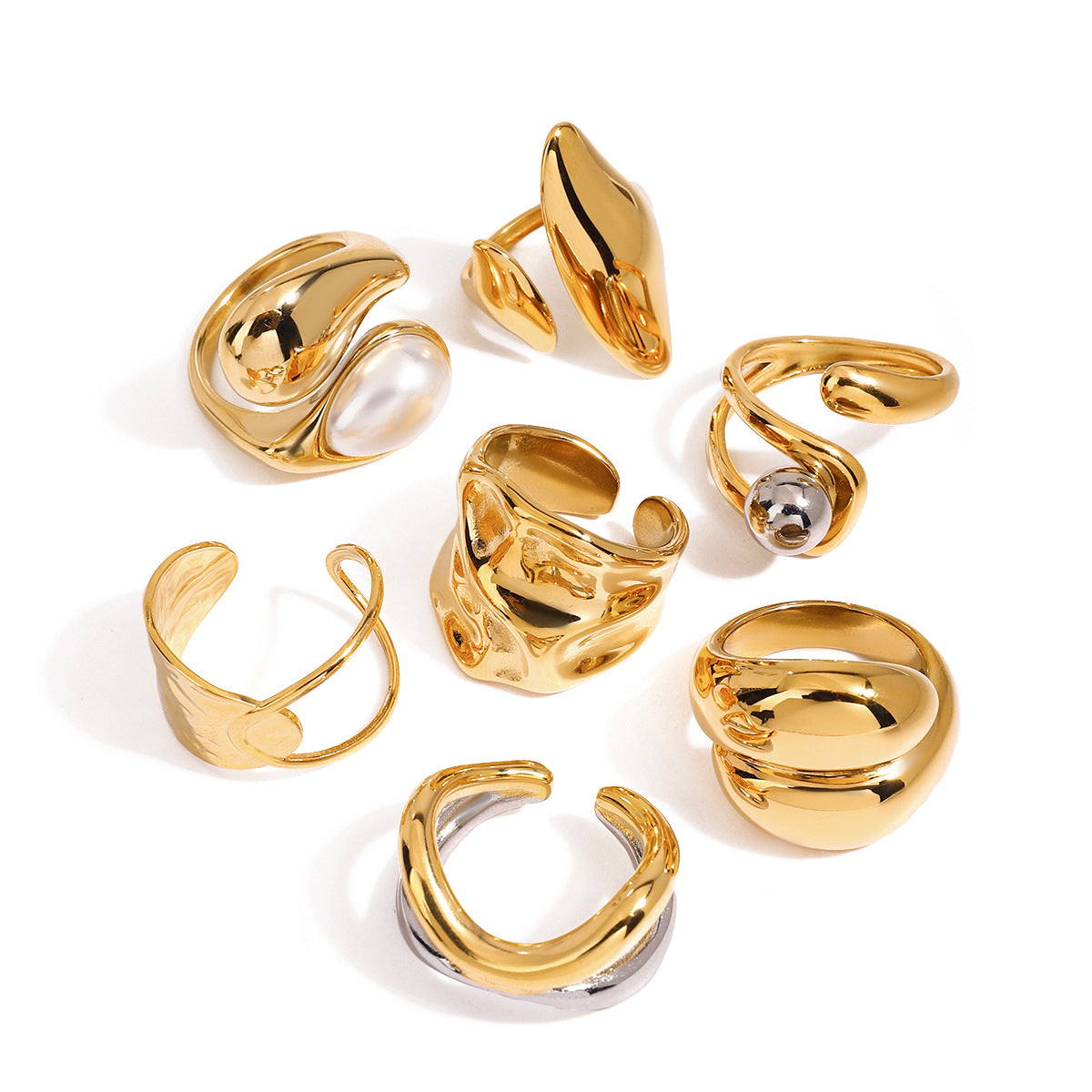Stainless Steel Ring Titanium Steel Jewelry Female Niche Design Ring Rings