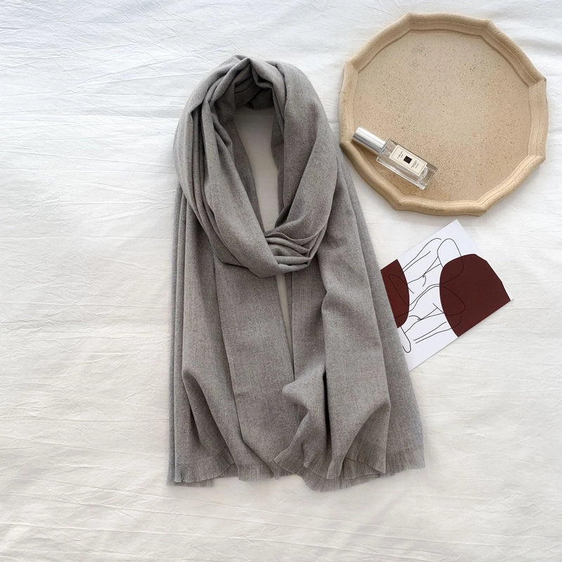 Women's Minimalist Solid Color Imitation Cashmere Scarf