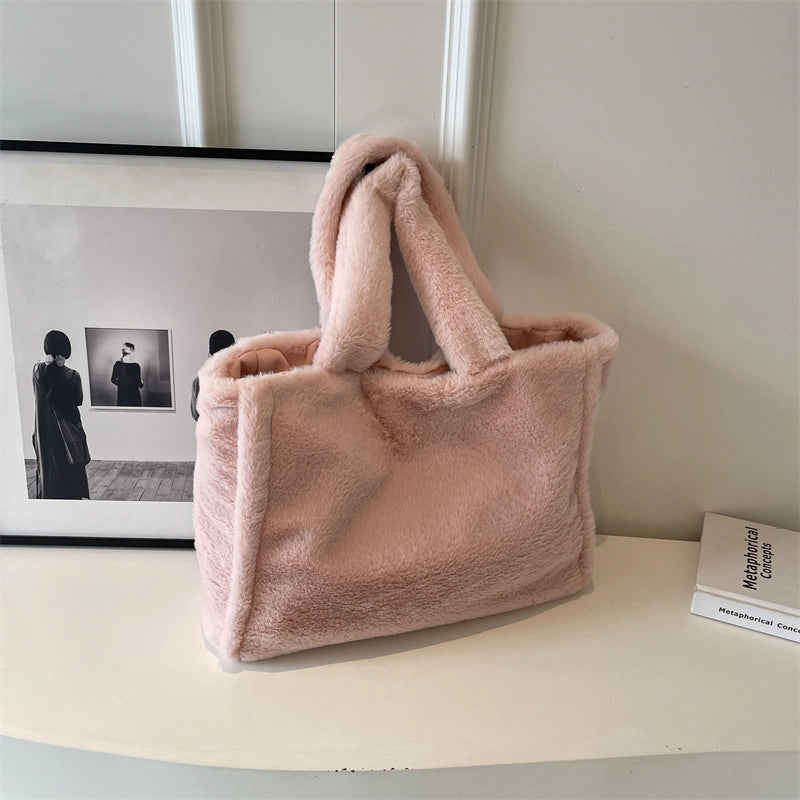 Winter New Fashion Casual Commuter Large Bag Handbags Simple Large Capacity Shoulder Tote Bag For Women