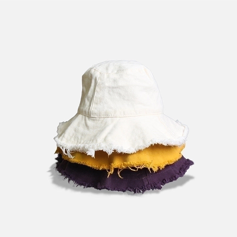 Unisex Casual Solid Color Big Eaves Bucket Hat